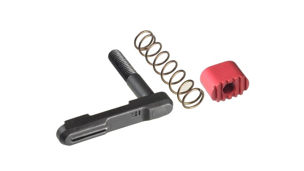 Strike Industries Enhanced Magazine Catch with Red Release Button, Red SI-AR-EMC-RED