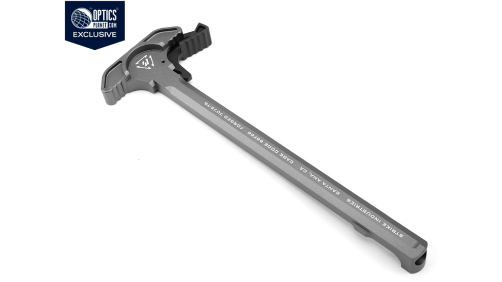 USED OP Exclusive - Strike Industries Charging Handle with Extended Latch for .223/5.56, Grey, One Size, ARCH-EL-GY, EDEMO2
