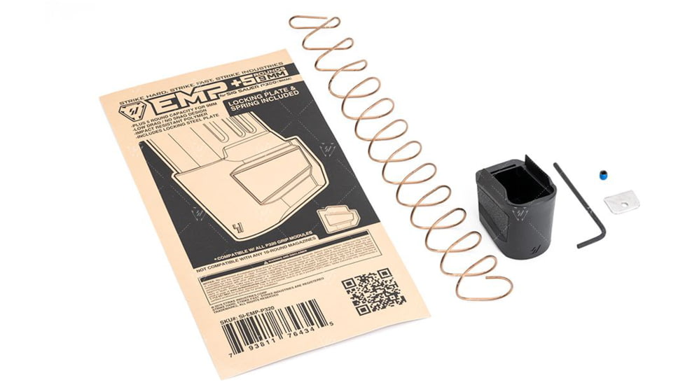 Strike Industries Extended Magazine Plate for SIG SAUER P320, 9mm, Black, One Size, SI-EMP-P320