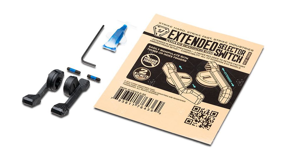 Strike Industries Extended Selector Switch for CZ Scorpion EVO, Black, One Size, SI-CEVO-EXT-SS