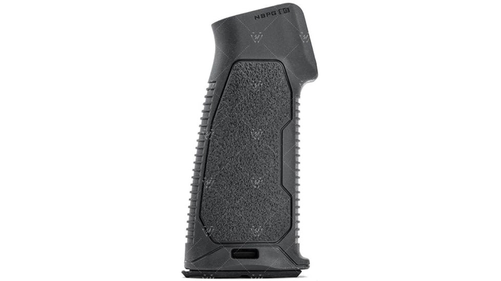 Strike Industries Flat Top AR15 Rubber Over-Mold Pistol Grip without Beavertail in 15 Degree, Black, SI-AR-NBPG-15