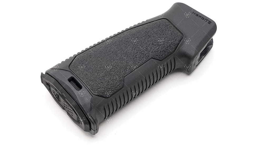 Strike Industries Flat Top AR15 Rubber Over-Mold Pistol Grip without Beavertail in 15 Degree, Black, SI-AR-NBPG-15