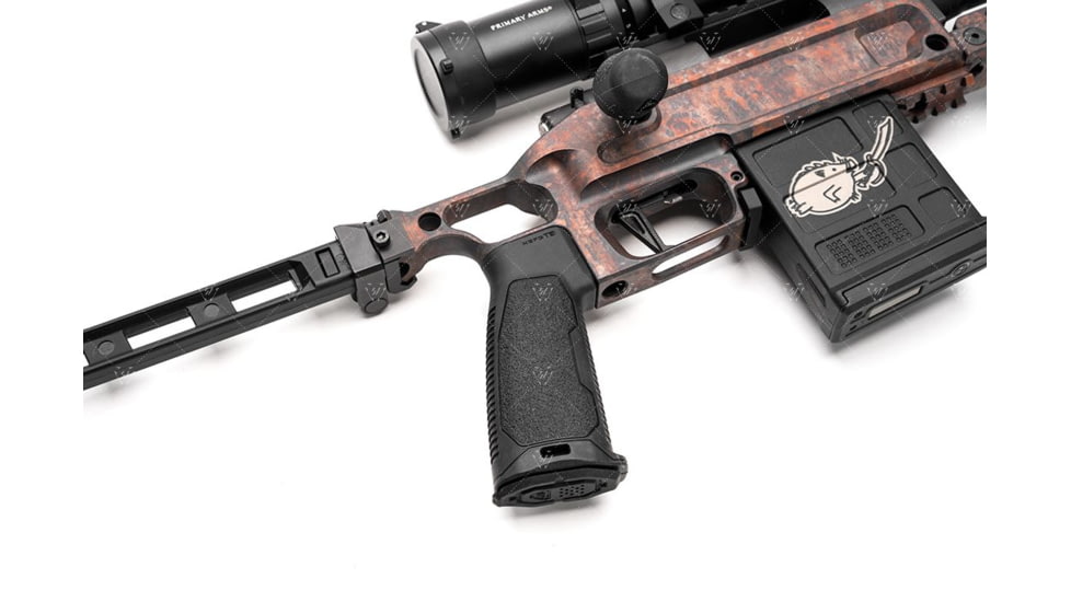 Strike Industries Flat Top AR15 Rubber Over-Mold Pistol Grip without Beavertail in 15 Degree, Black, SI-AR-NBPG-15