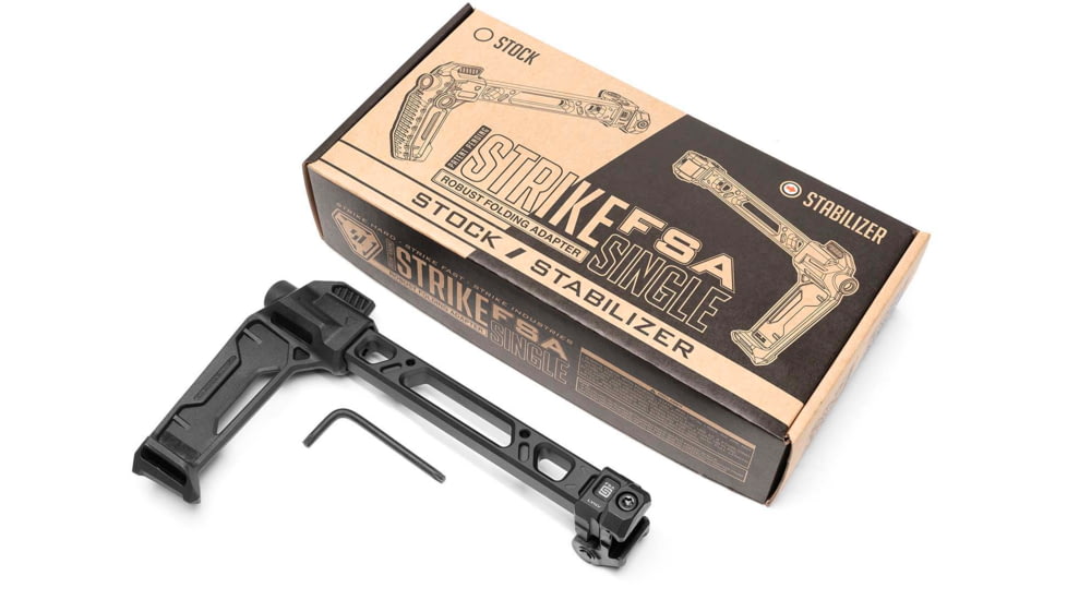 Strike Industries Fits 1913 Interfaces FSA Single Folder Rifle Stock, Matte Finish, Black, SI-FSA-S-STOCK