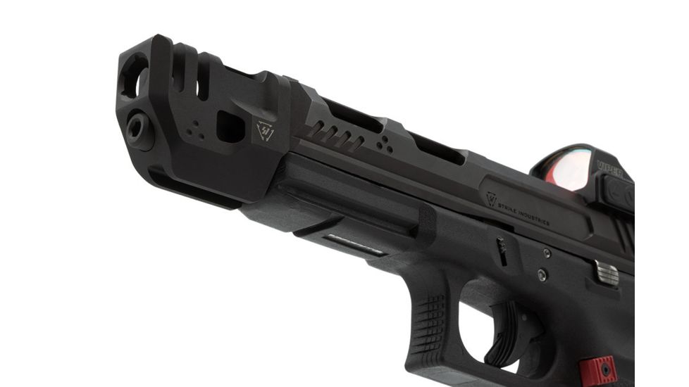 Strike Industries G4 Mass Driver Barrel Compensator, Standard Glock 17, Black, One Size, 708747548433