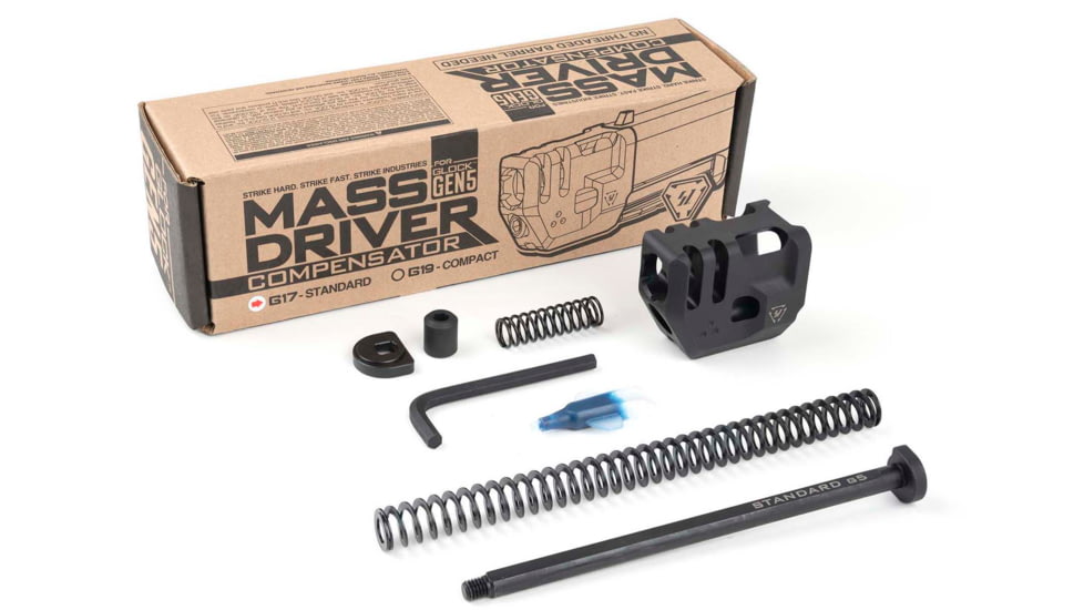 Strike Industries G5 Mass Driver Compensator, Glock 17, Standard, Black, SI-G5-MDCOMP-S