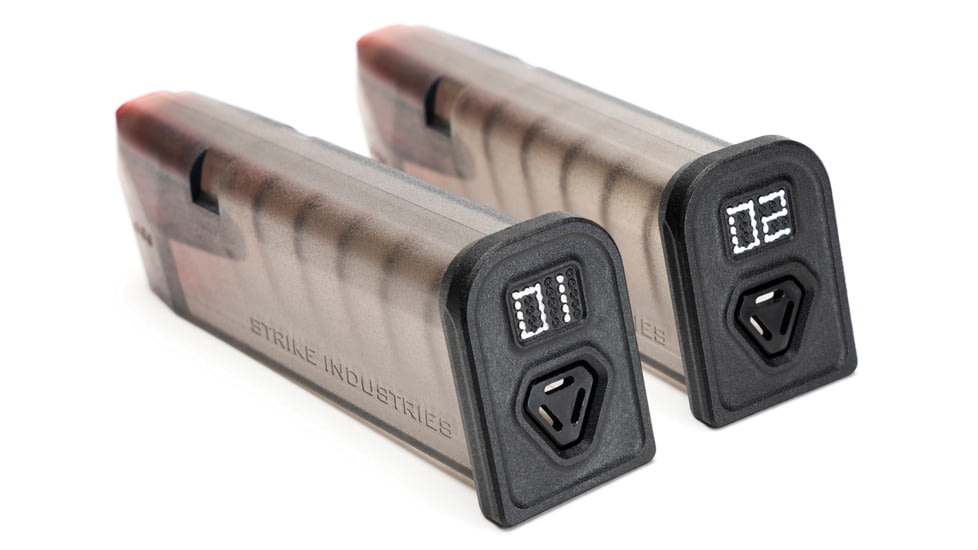 Strike Industries Glock G17 9mm, 17 Round Pistol Magazine, Smoke Gray, 17, SI-G-MAG-17