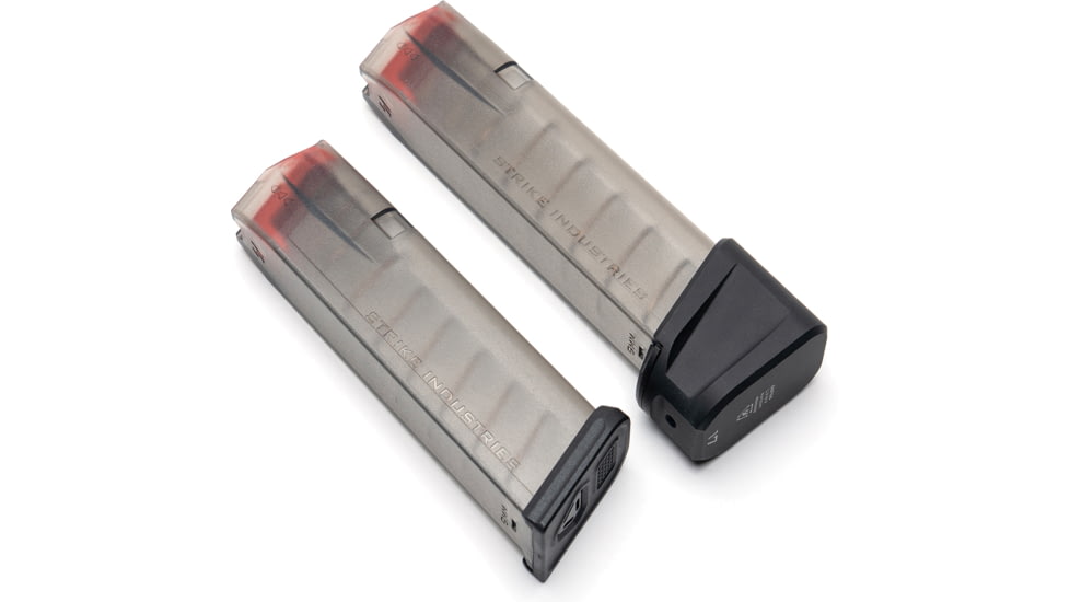 Strike Industries Glock G17 9mm, 17 Round Pistol Magazine, Smoke Gray, 17, SI-G-MAG-17