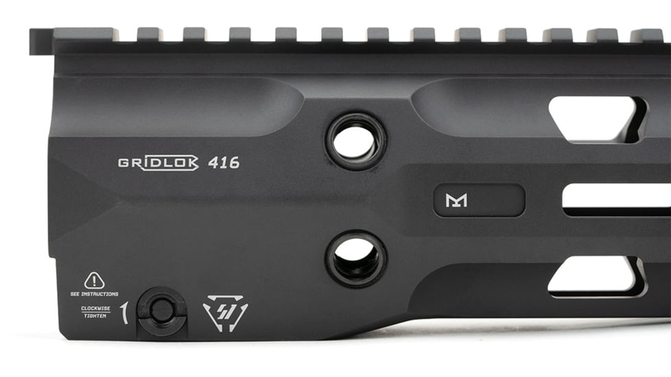 Strike Industries Gridlok 416 9in Handguard Assembly in Full Duty Version, Black, One Size, SI-GRIDLOK-416-FD-9