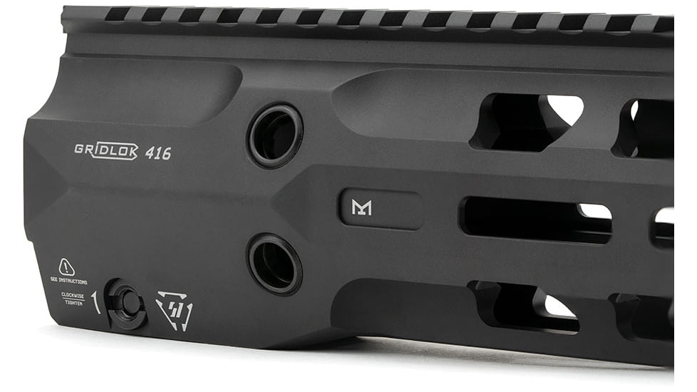 Strike Industries Gridlok 416 9in Handguard Assembly in Full Duty Version, Black, One Size, SI-GRIDLOK-416-FD-9
