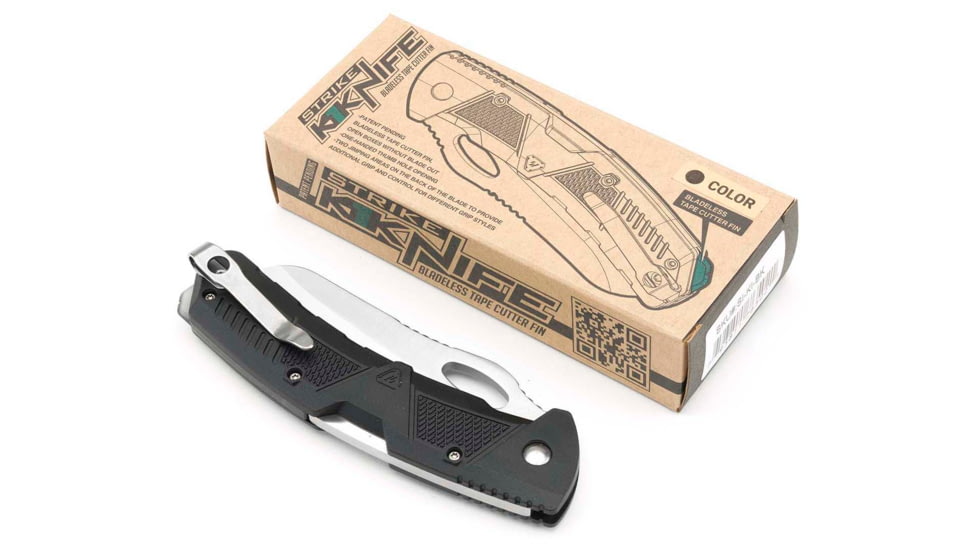 Strike Industries K1 Knife, 89.10mm, AUS-8 Stainless Steel, SI Polymer Extreme Handle, Black, SI-K1-BK