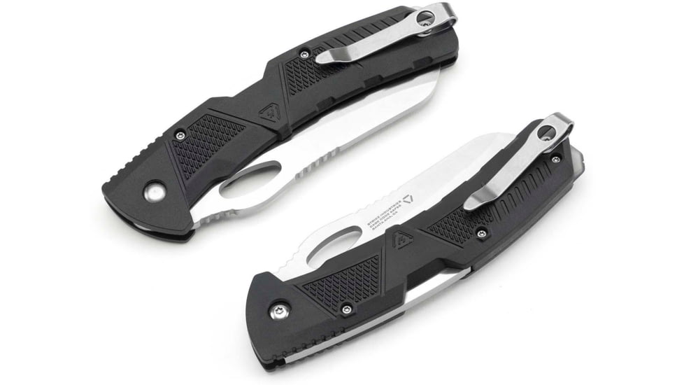 Strike Industries K1 Knife, 89.10mm, AUS-8 Stainless Steel, SI Polymer Extreme Handle, Black, SI-K1-BK