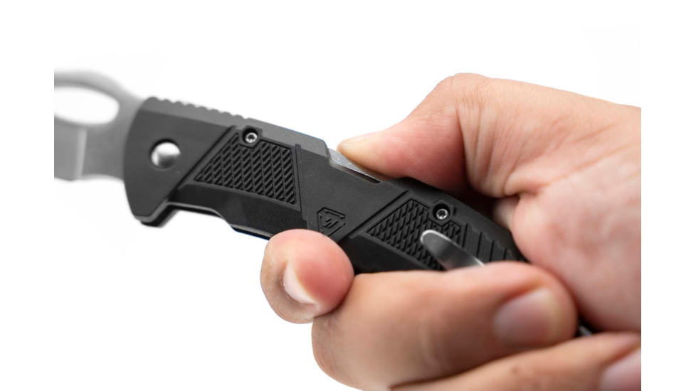 Strike Industries K1 Knife, 89.10mm, AUS-8 Stainless Steel, SI Polymer Extreme Handle, Black, SI-K1-BK