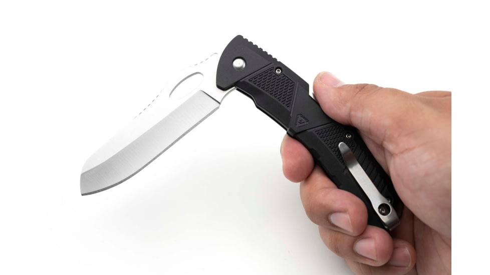 Strike Industries K1 Knife, 89.10mm, AUS-8 Stainless Steel, SI Polymer Extreme Handle, Black, SI-K1-BK