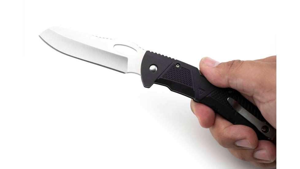 Strike Industries K1 Knife, 89.10mm, AUS-8 Stainless Steel, SI Polymer Extreme Handle, Black, SI-K1-BK