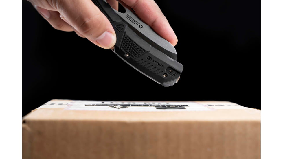 Strike Industries K1 Knife, 89.10mm, AUS-8 Stainless Steel, SI Polymer Extreme Handle, Black, SI-K1-BK
