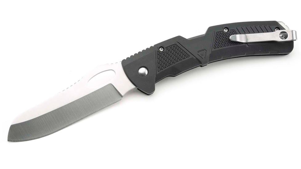 Strike Industries K1 3.51in Folding Knife, Sheepsfoot, AUS-8 Stainless Steel, SI Polymer Extreme Handle, Black, One Size, SI-K1-BK