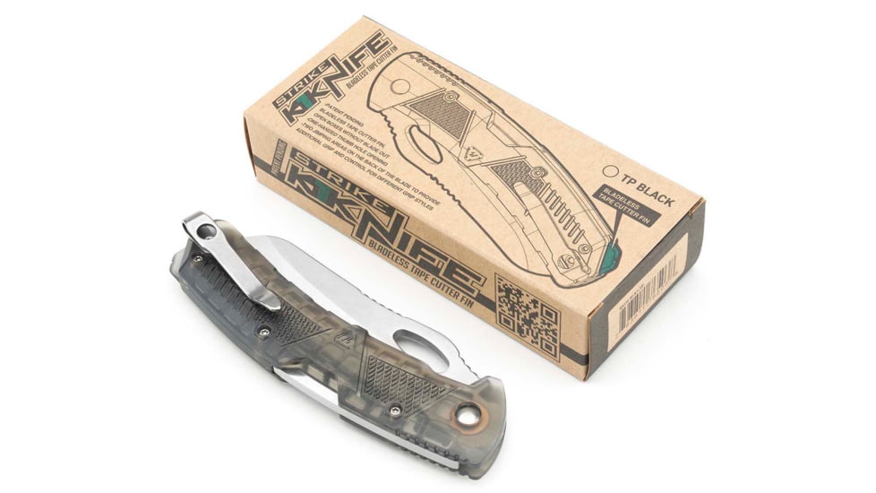Strike Industries K1 Knife, 89.10mm, AUS-8 Stainless Steel, SI Polymer Extreme Handle, Smoke, SI-K1-TP