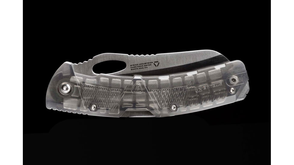 Strike Industries K1 Knife, 89.10mm, AUS-8 Stainless Steel, SI Polymer Extreme Handle, Smoke, SI-K1-TP