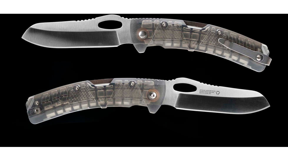 Strike Industries K1 Knife, 89.10mm, AUS-8 Stainless Steel, SI Polymer Extreme Handle, Smoke, SI-K1-TP