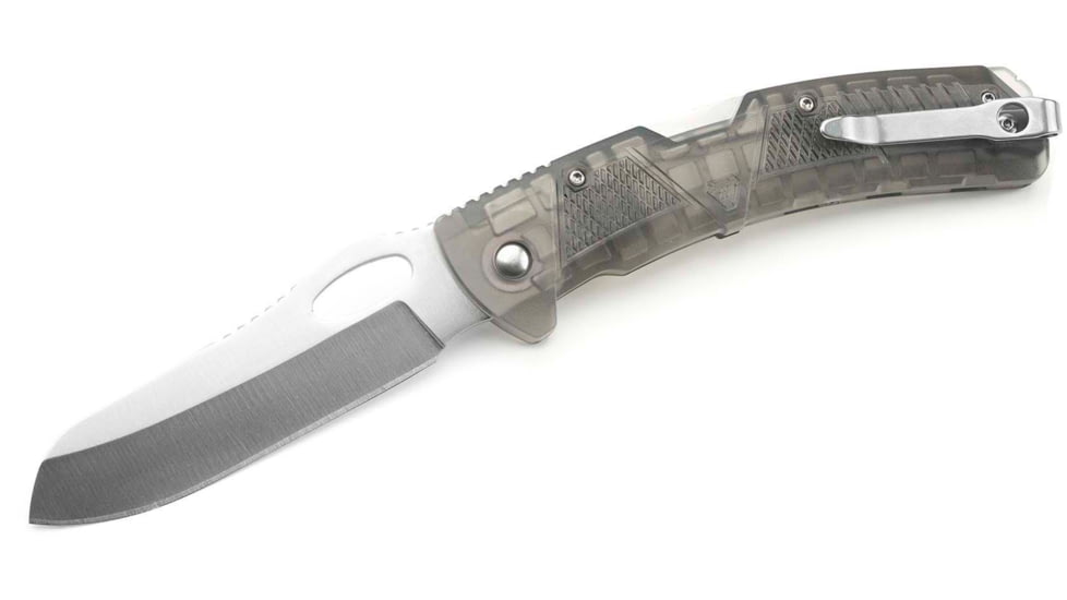 Strike Industries K1 3.51in Folding Knife, Sheepsfoot, AUS-8 Stainless Steel, SI Polymer Extreme Handle, Transparent, One Size, SI-K1-TP