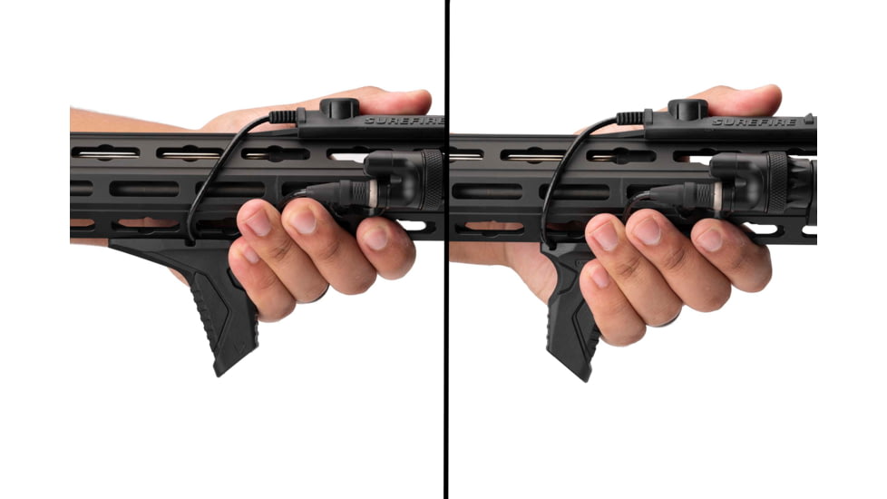 Strike Industries Link Angled HandStop w/Cable Management System, M-LOK/KeyMod, Black, SI-AR-HSFG-BK