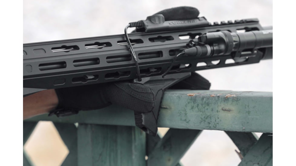 Strike Industries Link Angled HandStop w/Cable Management System, M-LOK/KeyMod, Black, SI-AR-HSFG-BK