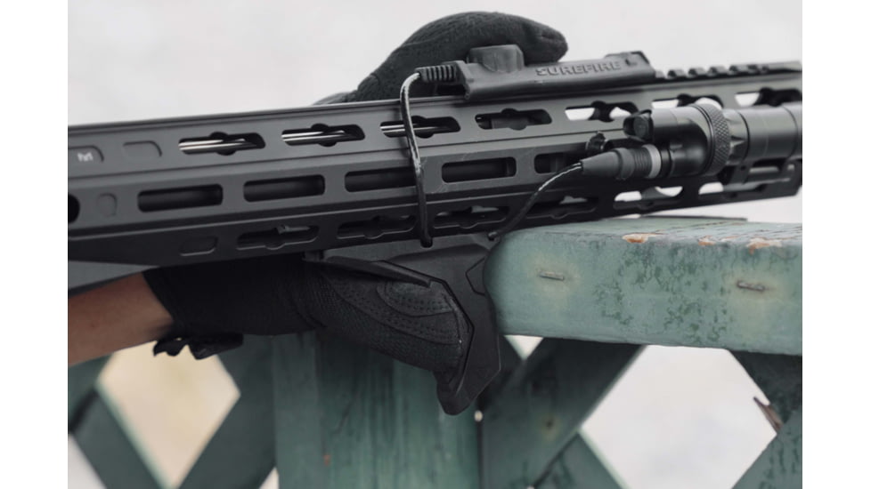 Strike Industries Link Angled HandStop w/Cable Management System, M-LOK/KeyMod, Black, SI-AR-HSFG-BK