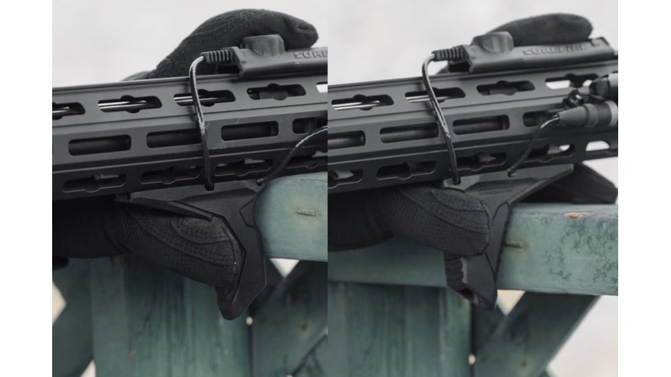 Strike Industries Link Angled HandStop w/Cable Management System, M-LOK/KeyMod, SI-AR-HSFG-BK, Black, One Size, SI-AR-HSFG-BK