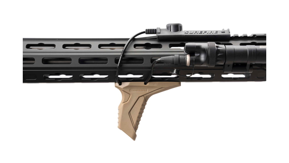 Strike Industries Link Angled HandStop w/Cable Management System, M-LOK/KeyMod, SI-AR-HSFG-FDE, FDE, One Size, SI-AR-HSFG-FDE