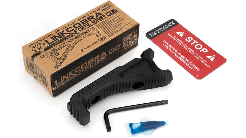 Strike Industries Link Cobra Fore Grip w/Cable Management, Black, SI-AR-CMS-CFG-BK