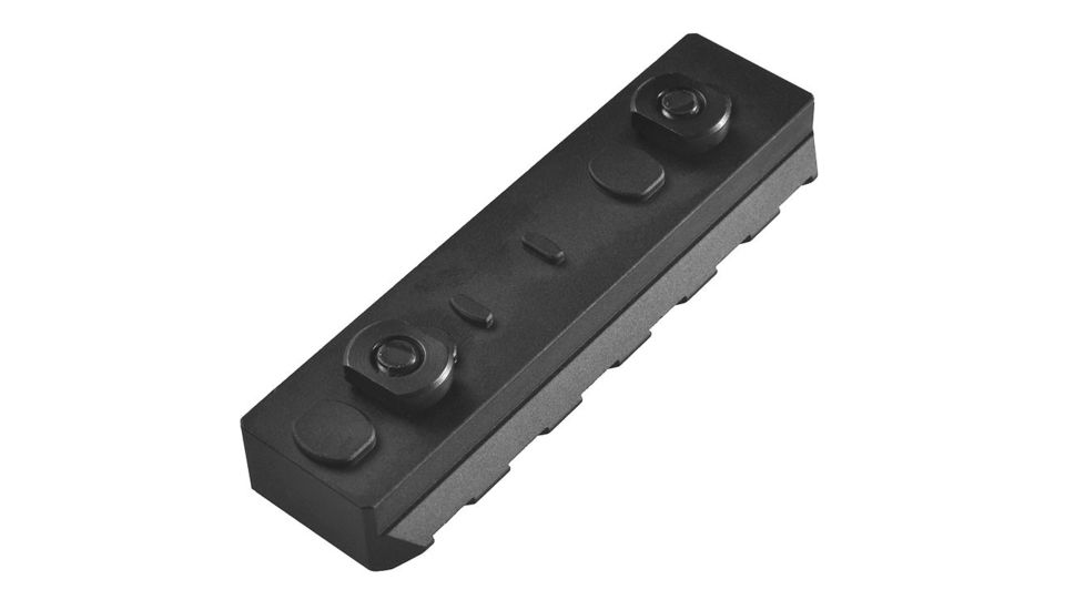 Strike Industries Link Rail Section 6 Slots Fits Most Keymod and M-LOK Version Mounting Surfaces, Black SI-LINK-RS-6-BK