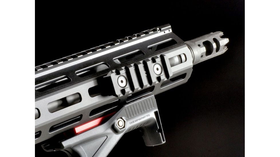 Strike Industries Link Rail Section 6 Slots Fits Most Keymod and M-LOK Version Mounting Surfaces, Black SI-LINK-RS-6-BK