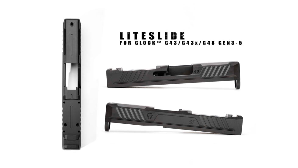 Strike Industries Liteslide, Glock G43/G43X/G48 Gen3-5, Black, SI-G-LITESLIDE-43-BK