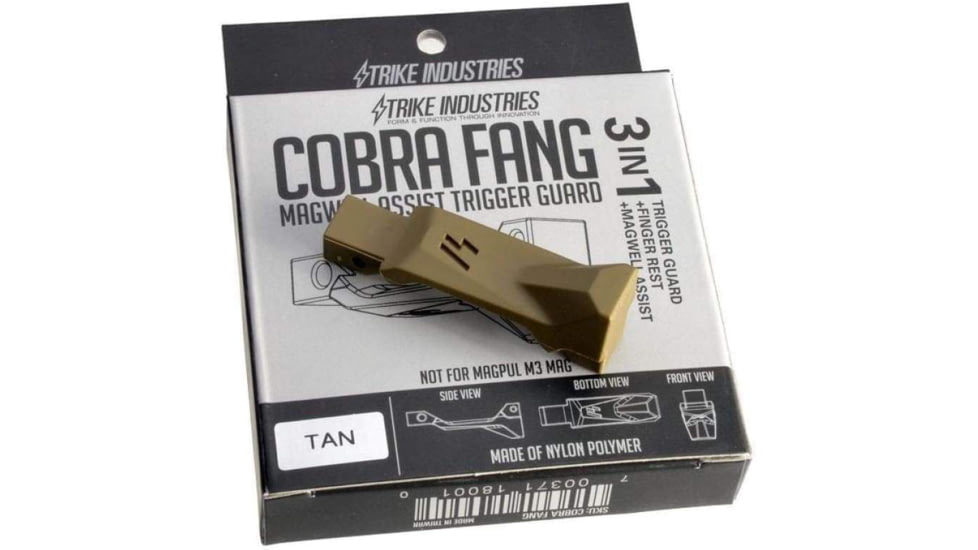 Strike Industries M4 AR15 Fang Series Trigger Guard, FDE, One Size, SI-COBRA-FANG-FDE