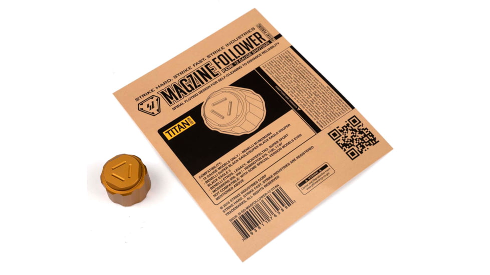 Strike Industries Magazine Follower for 12 Gauge Shotgun, Titan, SI-SG-MAGFOLLOWER-12-TITAN