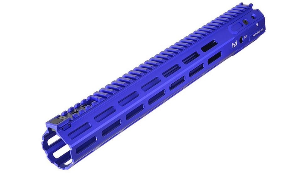 Strike Industries Mega Fins XL Handguard Rail, w/KeyMod, Blue, 15in, SI-MEGAFINS-XL-KM-15-BLU