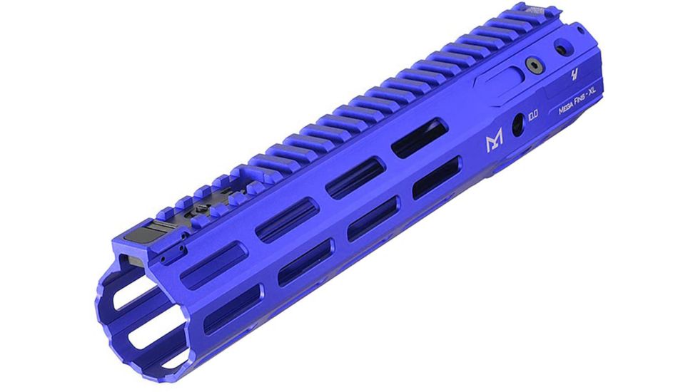 Strike Industries Mega Fins XL Handguard Rail, w/Mlok, Blue, 10in, SI-MEGAFINS-XL-MLOK-10-BLU