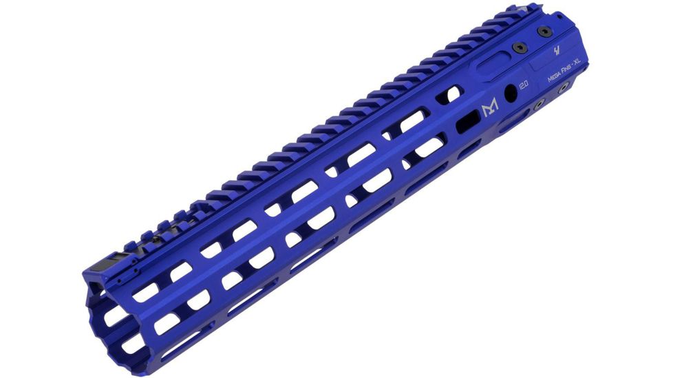Strike Industries Mega Fins XL Handguard Rail, w/Mlok, Blue, 12in, SI-MEGAFINS-XL-MLOK-12-BLU