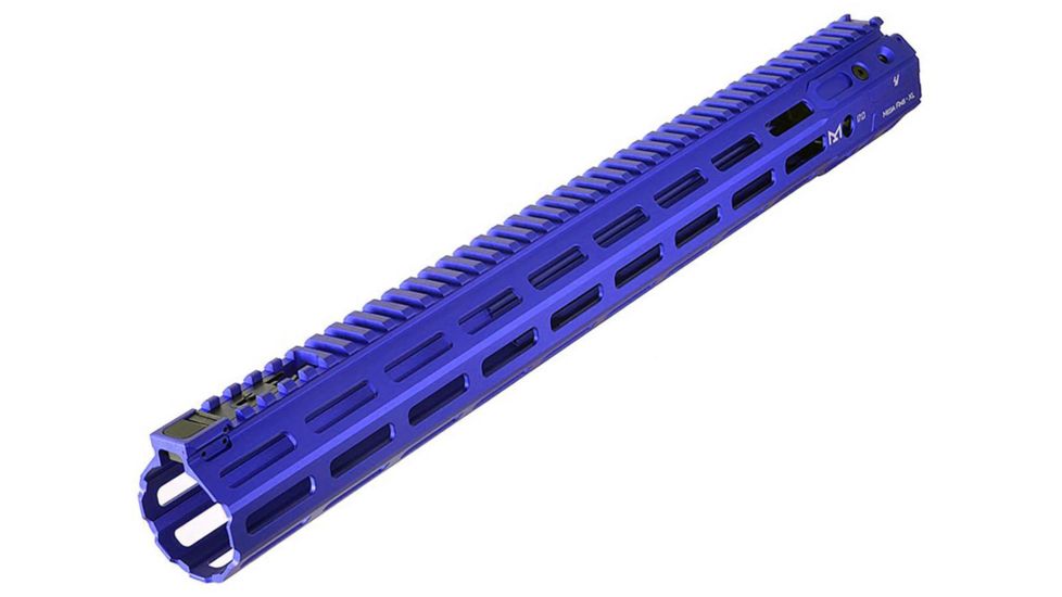 Strike Industries Mega Fins XL Handguard Rail, w/Mlok, Blue, 17in, SI-MEGAFINS-XL-MLOK-17-BLU