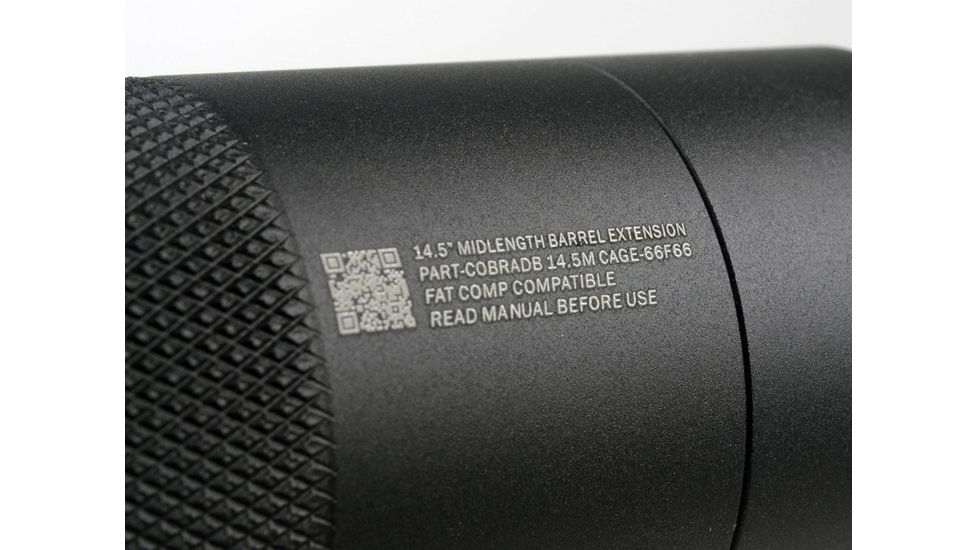 Strike Industries Mid Length Barrel Extension, Black, 14.5in SI-COBRADB145M