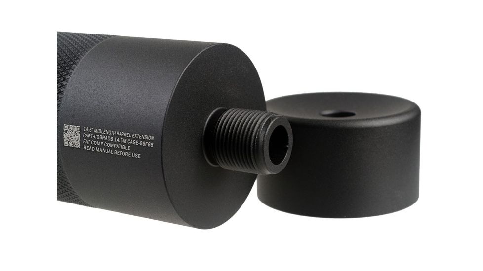 Strike Industries Mid Length Barrel Extension, Black, 14.5in SI-COBRADB145M