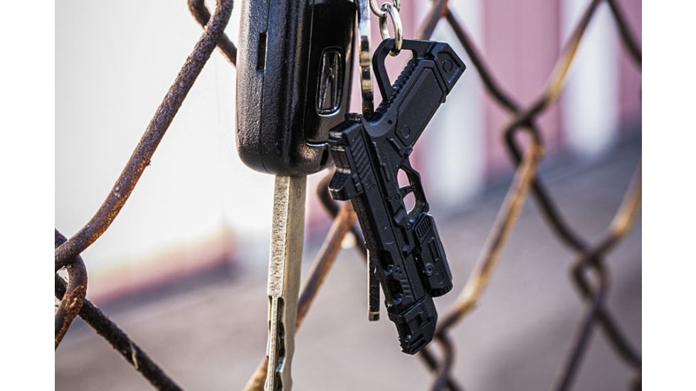 Strike Industries Miniature Pistol Key Chain, Black, One Size, SI-SMP-KEY