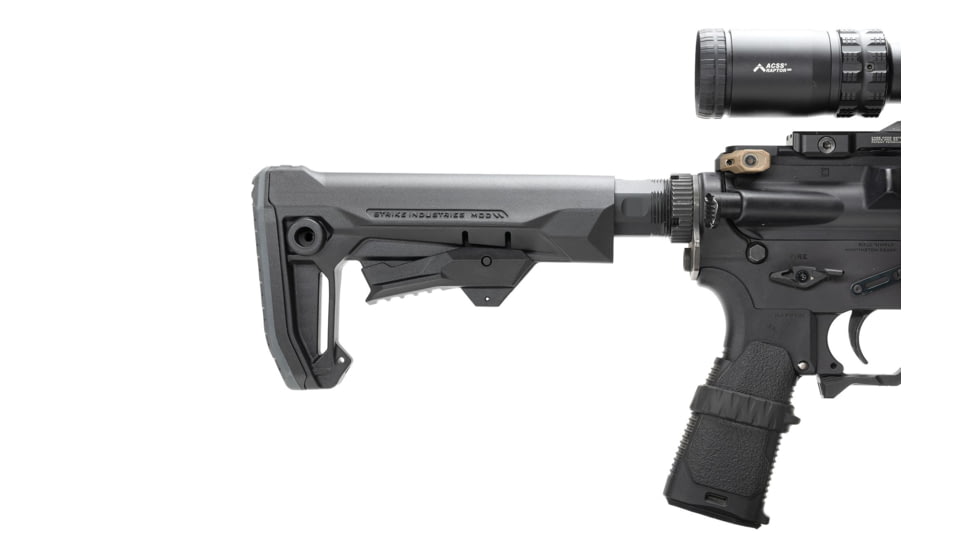 Strike Industries MOD-2 Rifle Stock, Black, One Size, SI-STRIKE-ES-MOD2-BK