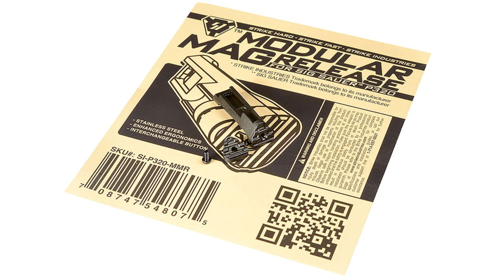 Strike Industries Modular Magazine Release for Sig Sauer P320, Black, One Size, SI-P320-MMR