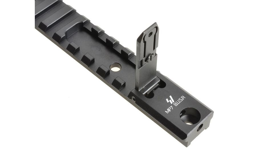 Strike Industries MP7 Backup Sight Top Rail with Anodized Aluminum, Black SI-MP7-BUSR