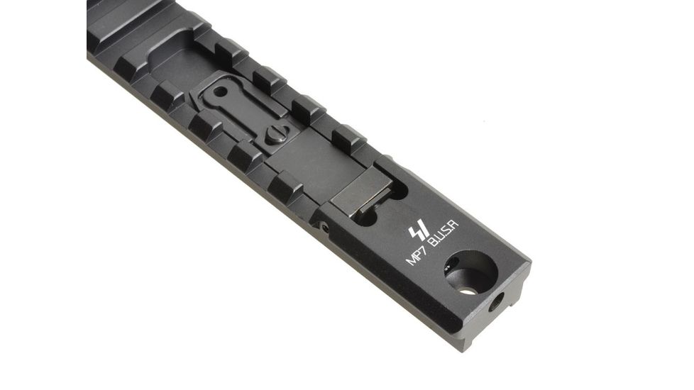 Strike Industries MP7 Backup Sight Top Rail with Anodized Aluminum, Black SI-MP7-BUSR