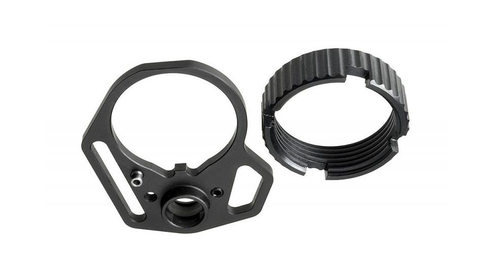 Strike Industries Multi-Function End Plate w/ Anti-Rotation Castle Nut in Black, Black, One Size, SI-AR-MFE&amp;ACN