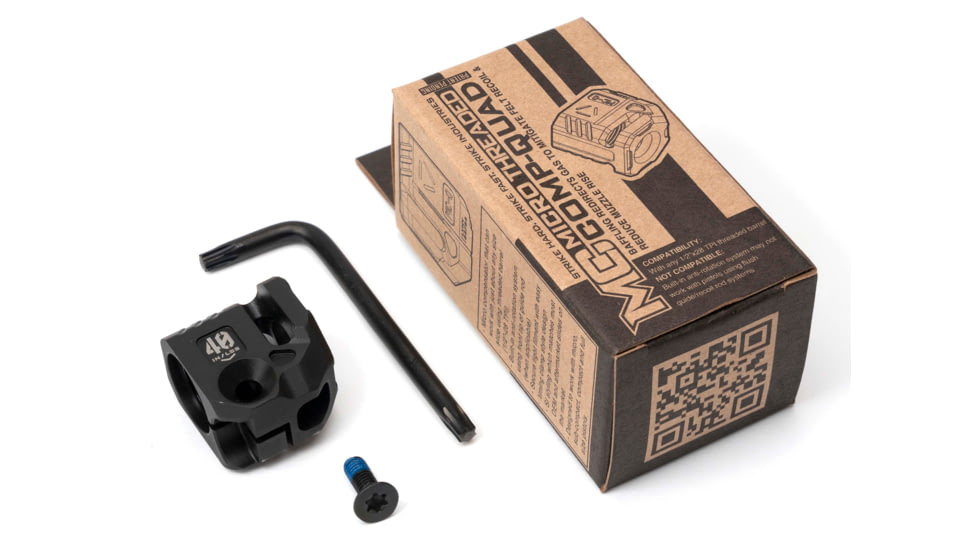 Strike Industries Strike Micro Threaded Comp, QUAD, Black, SI-MC-QUAD