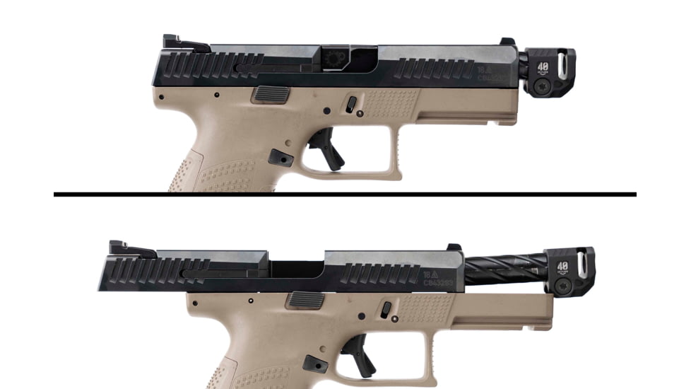 Strike Industries Strike Micro Threaded Comp, QUAD, Black, SI-MC-QUAD